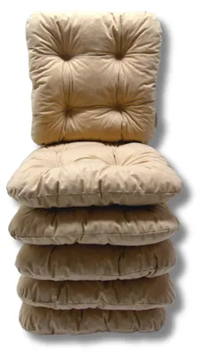 Obrázek produktu pro Sada 6 prošívaných podsedáků na židle 40x40x8 cm z mikrovlákna - 1009