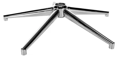 Produktbild von Eckiges Fußkreuz aus Metall in Chrom für Bürostühle