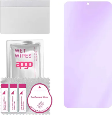 Produktbild von apgo Hybrid Schutzglas, kompatibel mit HTC Desire 22 Pro, Anti-Blue, 9H Härte, toller Ersatz für Hartglas, kratzfester Displayschutzglas, Displayschutz, Full Glue