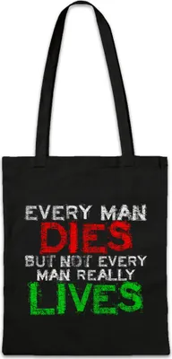 Produktbild von Urban Backwoods Every Man Dies, Stofftasche, Farbe: Schwarz