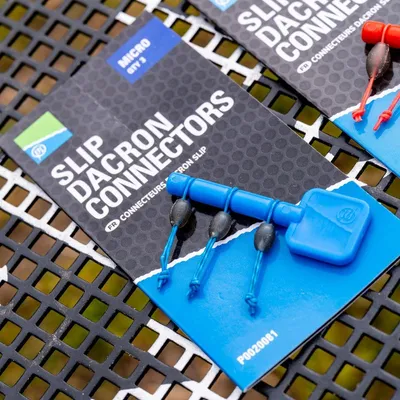 Produktbild von Preston MICRO SLIP DACRON CONNECTOR - blau -Gummizug Verbinder für Stippruten