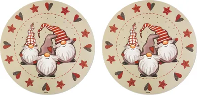 Image de Excelsa set de table rond Set 2 Gnomo Polypropylène coloré