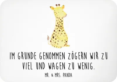 Produktbild von Mr. & Mrs. Panda Magnet Giraffe Zufrieden - Weiß - Geschenk, Afrika, Glück, whiteboardmagnet, Pinnwandmagnet, Abenteuer, zettelhalter, Notizhalter, Kühlschrankmagnet