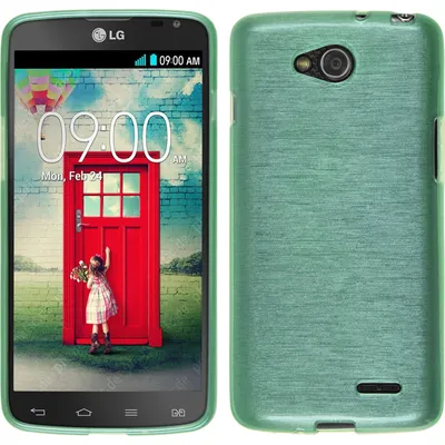 Produktbild von PhoneNatic Case kompatibel mit LG L90 Dual - grün Silikon Hülle brushed Cover