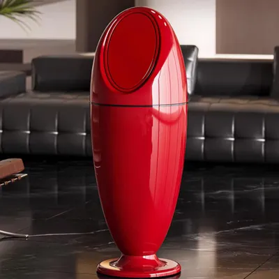Produktbild von Kreativer Mülleimer mit Deckel, Abfallbehälter, Abfalleimer für Haushalt & Büro, Papierkorb, Aufbewahrungsbehälter 16L Rot 78×29 cm /LJTHONG/