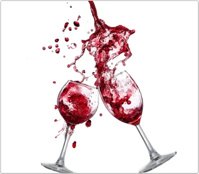 Produktbild von Spritzschutz Herdabdeckplatte Schneidebrett aus Glas Rotwein Splash 1-Teilig (60x52cm)