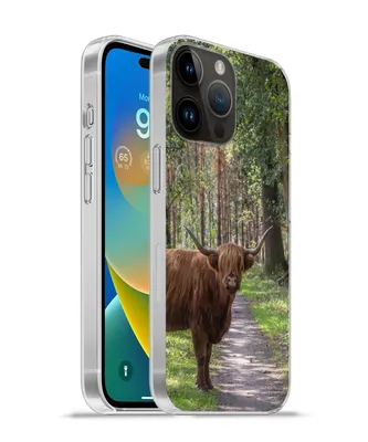 Produktbild von MuchoWow® Handyhülle Schutzhülle Hülle für Apple iPhone 14 Pro Max Schottischer Highlander - Kröte - Baum Silikon Softcase Handy Hülle - Hardcover