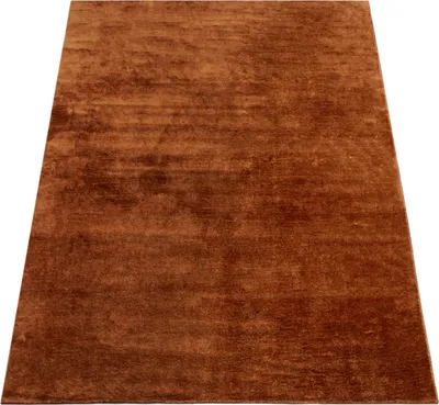Immagine prodotto di Tappeto lavabile per soggiorno a pelo corto, tinta unita, stile moderno, morbido, arancione, dimensioni 80x150 cm
