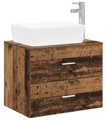 Productafbeelding van vidaXL Badkamerkastset, gerecycled hout, houtvezel