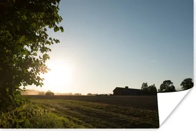 Produktbild von MuchoWow® Poster Traktor - Bauernhof - Sonne 120x80 cm - Bilder
