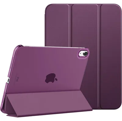 Immagine prodotto di Custodia trasparente per iPad 11ª generazione (2021) e 10ª generazione (2022), colore viola scuro, con funzione stand e auto-risveglio/spegnimento