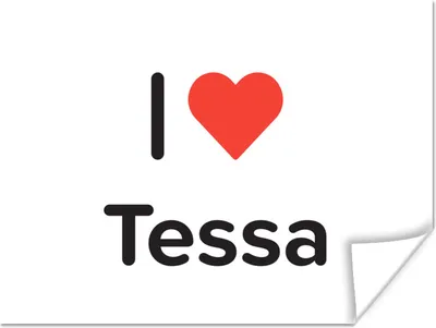 Produktbild von MuchoWow® Poster Ich liebe - Tessa - Mädchen 160x120 cm - Foto Plakat