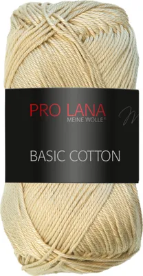 Produktbild von Pro Lana BASIC Baumwolle Baumwollgarn 50 g ideal für Kleidung, Spielzeug, Accessoires 125 m Farbe 106 - sand