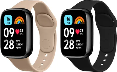 Produktbild von kwmobile 2x Sportarmband kompatibel mit Xiaomi Redmi Watch 3 Active Armband - Fitnesstracker Band Set aus TPU Silikon