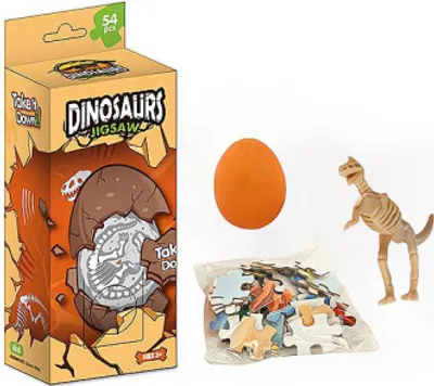 Zdjęcie produktu dla Puzzle 30 elementów dino + jajko ze szkieletem dinozaura