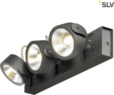 Produktbild von SLV 1000131 KALU LED 3 Wand- und Deckenleuchte schwarz 3000K 60°