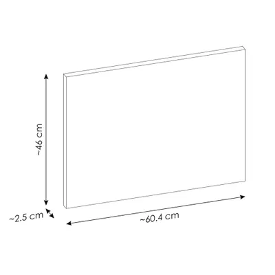 Produktbild von Waschtischplatte 60cm, schwarz matt, PUEBLA-56-BLACK