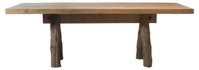 Imagen del producto de Mesa de comedor Pomax Oviston, color natural, dimensiones: 220 cm de largo x 85 cm de ancho x 76 cm de alto