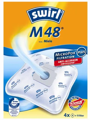 Image de swirl® 876402 MicroPor Filtration M 48 Staubsaugerbeute 4 Beutel