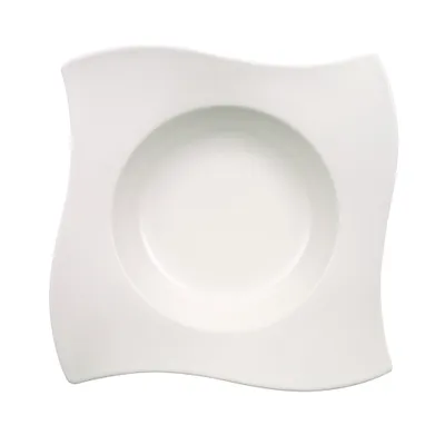 Obrázok produktu pre Villeroy & Boch NewWave sada 4 štvorcových tanierov na cestoviny 28 cm biely Porcelles