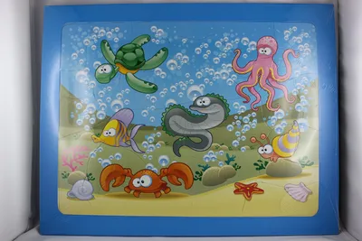 Produktbild von Out of the blue - 289403 - Rahmenpuzzle, Fische, 40 Teile, ab 3 Jahre, Pappe, 29cm x 37cm