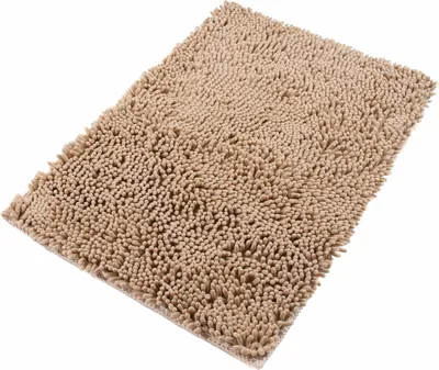 Immagine prodotto di Tappeto da bagno Bagno shaggy a pelo alto a pelo lungo antiscivolo Beige 50 x 80 cm