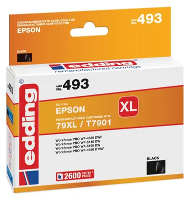 Produktbild von Edding Tintenpatrone EDD-493 ersetzt Epson T79XL (T7901)