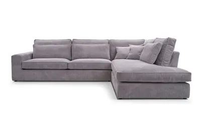 Image de AX LIVING Canapé d'angle gris Celleri Mini petit canapé d'angle moderne 280 cm D