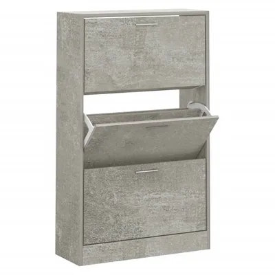 Immagine prodotto di vidaXL Scarpiera grigio cemento 63x24x103 cm materiale a base di legno