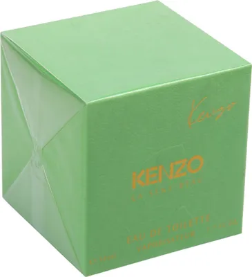 A green box of Kenzo perfume.