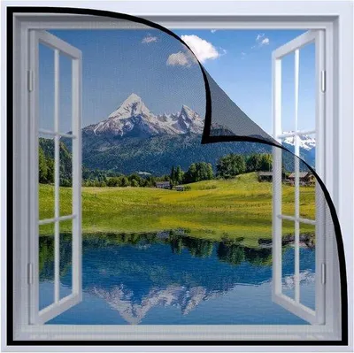 Image de Moustiquaire de fenêtre - Protection contre les insectes - Moustiquaire à mailles fines - 50 x 100 cm - noir