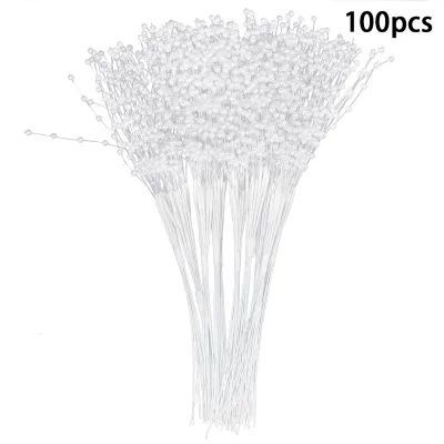 Productafbeelding van 100 stuks kralenrijen, duurzaam, ABS-plastic, knutselaccessoires voor decoratie, geschikt voor bruiloften, wit