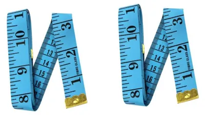 Productafbeelding van INF Zachte meetlinten, 2 stuks, gemaakt van PP en glasvezel, 150 cm x 2 cm, voor naaien, blauw