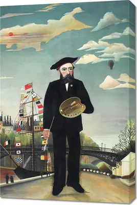 Image de Tableau 60 x 90 cm Henri Rousseau Portrait vintage pour le salon