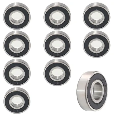 Kugellager 6001-2RS, 12x28x8 mm, 10 Stück, Gummidichtung