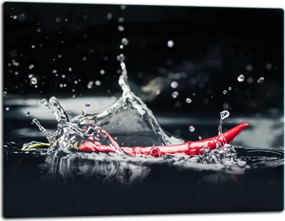 Produktbild von Glasschneidebrett Herdabdeckplatte Glaskeramikkochfeld Universal 52x40 cm Pfeffer Schwarz