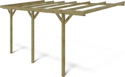 Image de Carport, abri de voiture 3x5.24 m - 15 m2 - adossé - CAR6 - ALTANKA