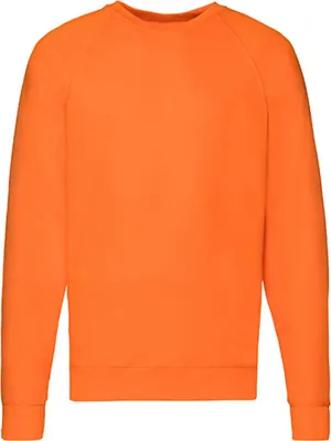 Produktbild von Fruit of the Loom 62-138-0 | Herren Lightweight Raglan Sweat / Belcoro® Garn - Farbe: Orange - Größe: XL
