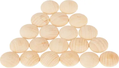 Produktbild von Holzplatinen, gewölbt Ø 15 mm, 20 Stück