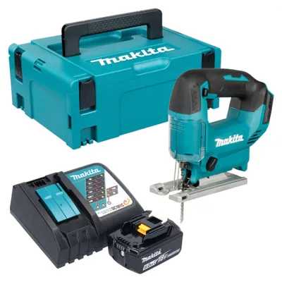 Image de Scie sauteuse pendulaire sans fil Makita DJV 186 RG1J 18 V + 1 batterie 6,0 Ah + chargeur + Makpac