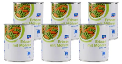 Produktbild von aro Erbsen mit Möhren -extra fein- (12 x 800g)