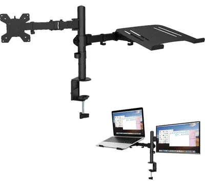 Obrázok produktu pre Držiak monitora, ergonomický dizajn, 360° otočný, čierna farba