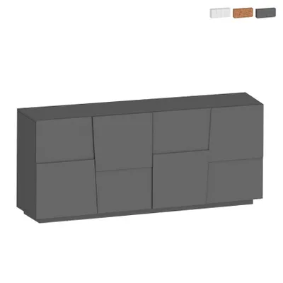 Produktbild von Moderne Anrichte Darill mit 4 Türen, 200x44x86, für Wohnzimmer - Anthrazit