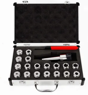Image de Jeu de pinces de précision, pinces de serrage 21 pcs ER32 pinces de serrage 3-20mm pour l'industrie utilisable fraiseuses