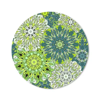 Produktbild von MuchoWow® Mauspad Mousepad Mandala - Limette - Grün - Muster 20x20 cm - Mousepads - Maus Mat - Pad - Mausunterlage - Schreibtischmatte