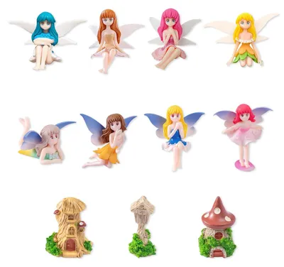 Immagine prodotto di 11 pezzi di decorazioni da giardino con statuine di elfi