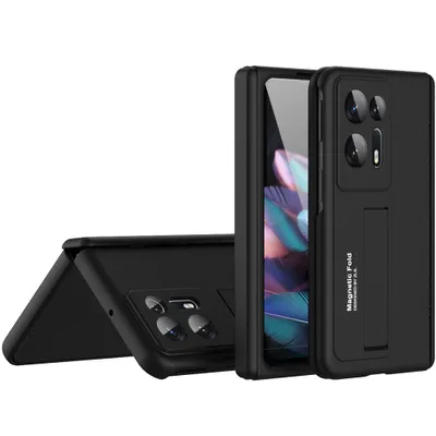 Obrázek produktu pro Pouzdro pro Oppo Find N2 Tvrdé PC pouzdro s ochrannou fólií na displej a ochranou pantu černé