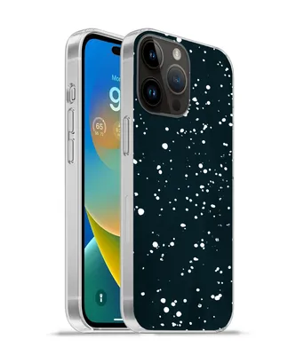Produktbild von MuchoWow® Handyhülle Schutzhülle Hülle für Apple iPhone 14 Pro - Softcase Polka dots - Schwarz - Weiß Silikon Softcase Handy Hülle - Umschlag