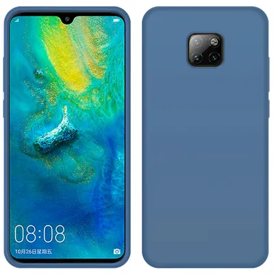 Obrázek produktu pro Pouzdro Huawei Mate 20 Pro, tekuté silikonové pouzdro odolné proti nárazům a poškrábání ochranné pouzdro pro Huawei Mate 20 Pro Modrý