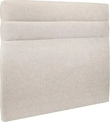 Productafbeelding van Kopstuk, model Linien – Lichtbeige stof, 135 cm